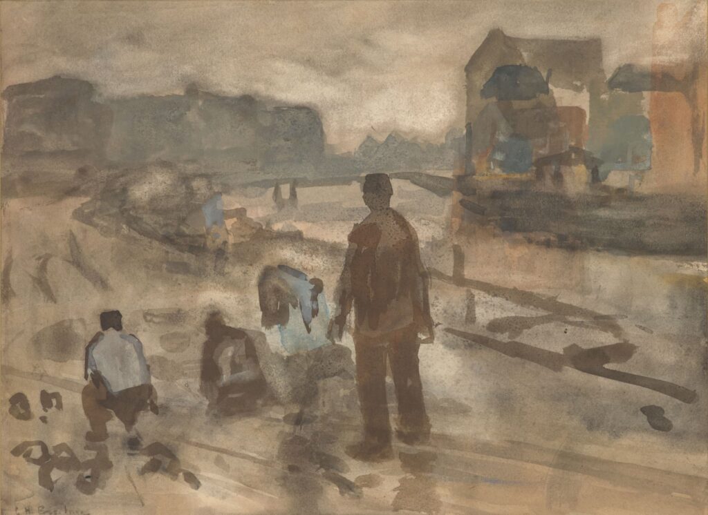 George hendrik breitner - straatwerkers aan het rokin