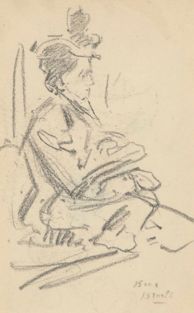 Isaac israels - zittende vrouw