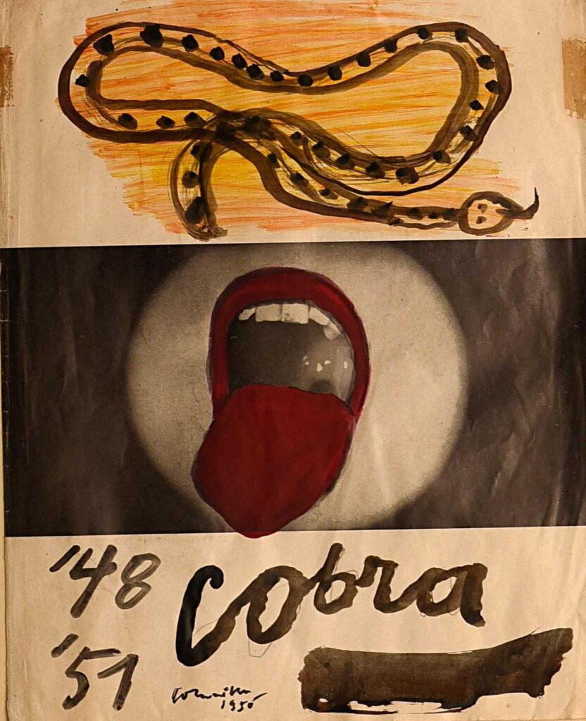 Karel appel - design of the cover of cobra magazine