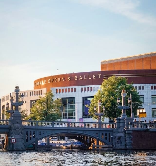 Outside view of the Dutch National Opera & Ballet.