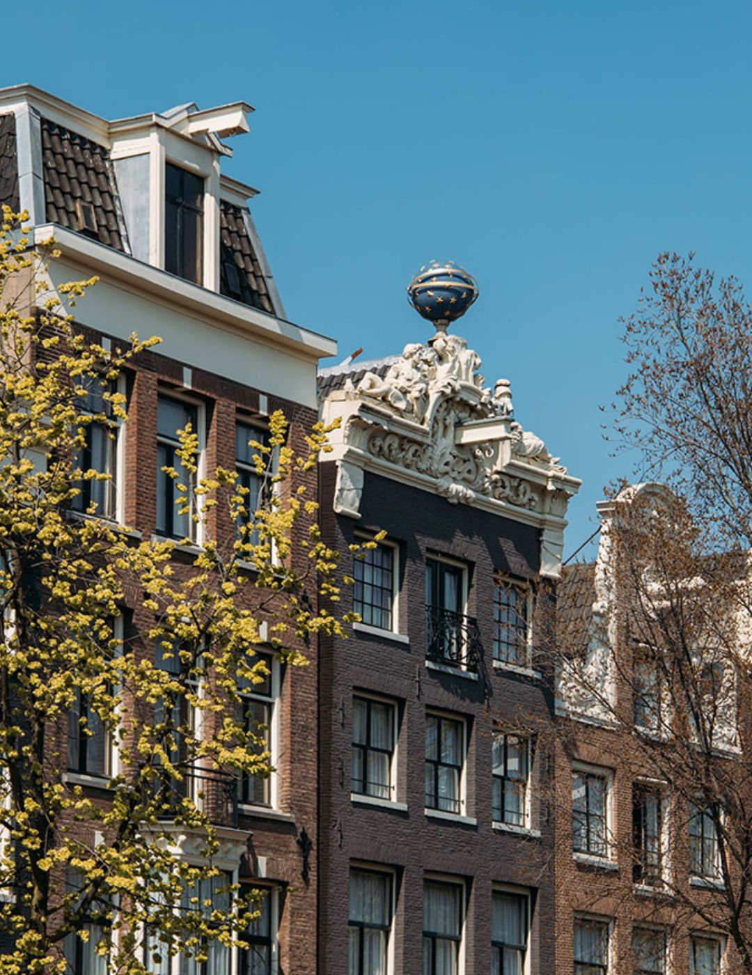 Maisons historiques de l'hôtel Ambassade à Amsterdam, qui font partie de la ceinture de canaux classée au patrimoine mondial de l'Unesco.