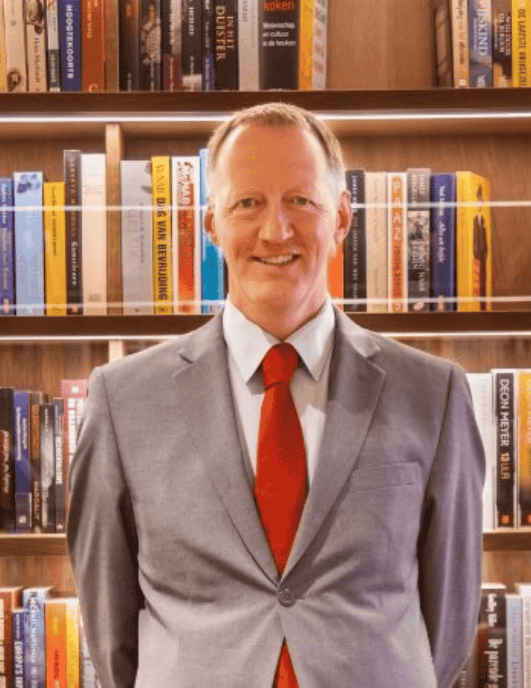 Onze bibliothecaris in het Ambassade Hotel