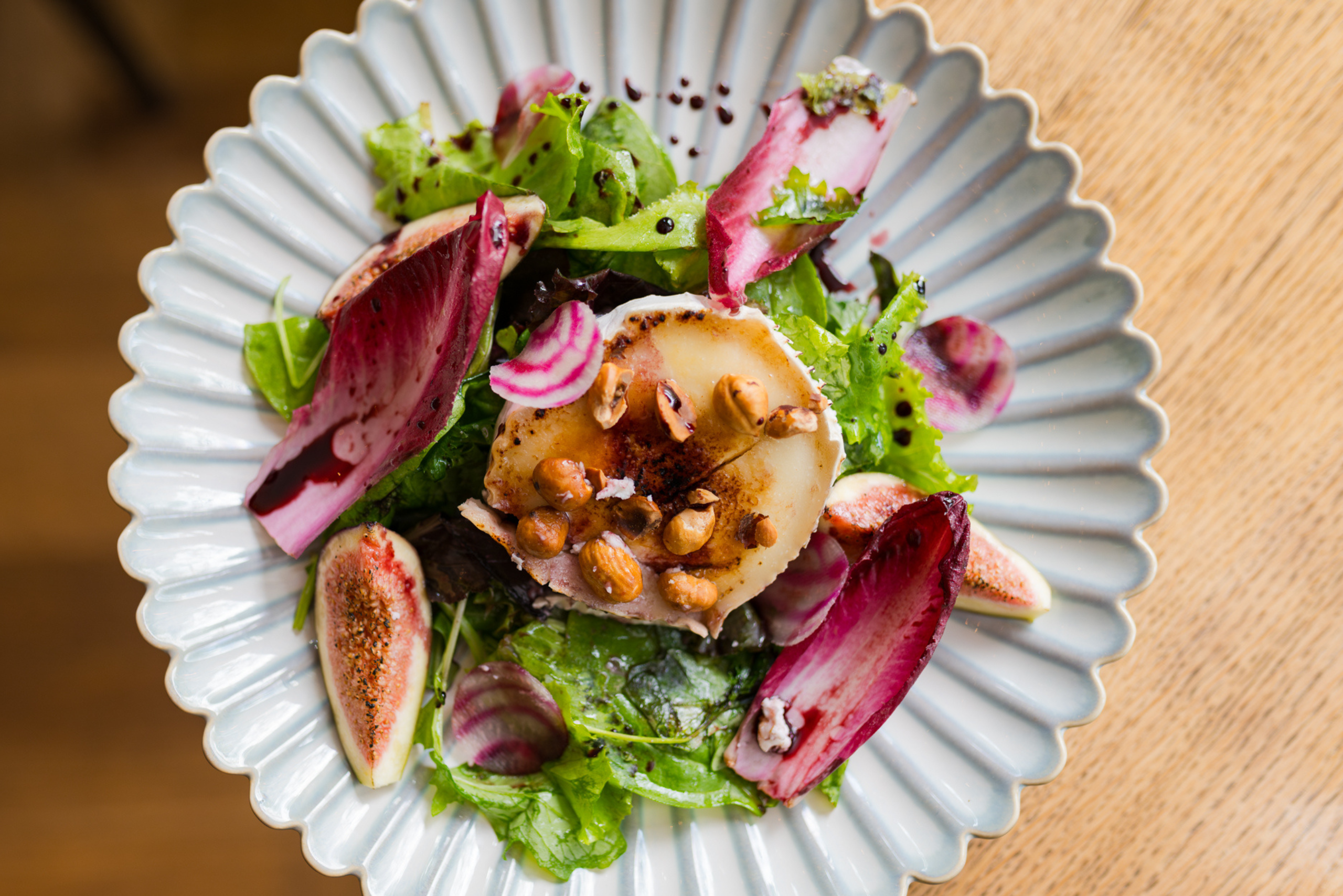 Goat cheese salad served at brasserie ambassade.