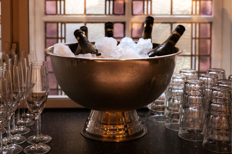 Champagne at the ambassade hotel in amsterdam